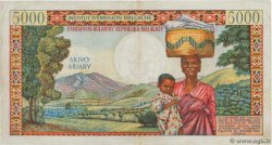 5000 Francs - 1000 Ariary MADAGASCAR  1966 P.060a VF