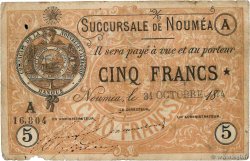 5 Francs NOUVELLE CALÉDONIE Nouméa 1874 P.02 VG