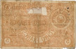 5 Francs NOUVELLE CALÉDONIE Nouméa 1874 P.02 VG