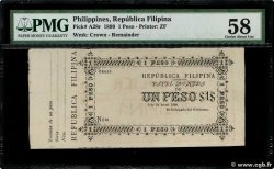 1 Peso PHILIPPINES  1899 P.A28r AU-
