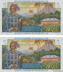 5 Francs Bougainville Consécutifs SAINT-PIERRE UND MIQUELON  1946 P.22 fST+