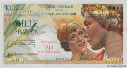 20 NF sur 1000 Francs Union Française SAN PEDRO Y MIGUELóN  1964 P.34