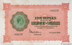 5 Rupees SEYCHELLES  1942 P.08