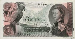 5 Rupees SEYCHELLES  1968 P.14 SC+
