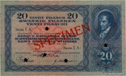 20 Francs Spécimen SUISSE  1929 P.39s1