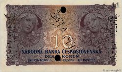10 Korun Spécimen CZECHOSLOVAKIA  1927 P.020s XF