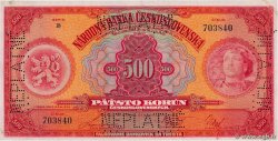 500 Korun Spécimen CHECOSLOVAQUIA  1927 P.024s EBC