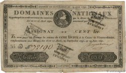 100 Livres Faux FRANCE  1791 Ass.15b F