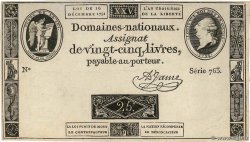 25 Livres FRANCE  1791 Ass.22a VF+