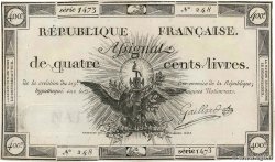 400 Livres FRANKREICH  1792 Ass.38a