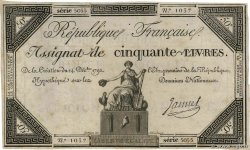 50 Livres FRANCIA  1792 Ass.39a