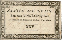 25 Sous FRANCE Regionalismus und verschiedenen Lyon 1793 Kol.136