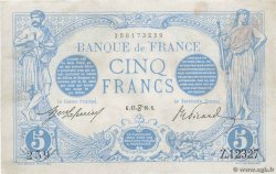 5 Francs BLEU FRANKREICH  1916 F.02.40
