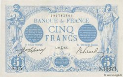 5 Francs BLEU FRANCIA  1916 F.02.46 SPL