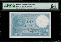 10 Francs MINERVE modifié FRANKREICH  1940 F.07.15