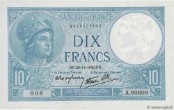 10 Francs MINERVE modifié FRANCIA  1940 F.07.22