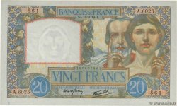 20 Francs TRAVAIL ET SCIENCE FRANCIA  1941 F.12.18