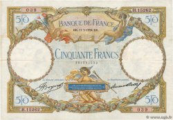 50 Francs LUC OLIVIER MERSON type modifié FRANCIA  1934 F.16.05 BC+