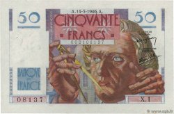 50 Francs LEVERRIER FRANCE  1946 F.20.01 XF+