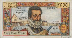 5000 Francs HENRI IV FRANKREICH  1957 F.49.04 S