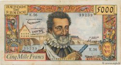 5000 Francs HENRI IV FRANCIA  1958 F.49.06 BC