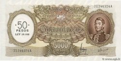 50 Pesos sur 5000 Pesos ARGENTINIEN  1969 P.285 VZ