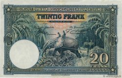 20 Francs CONGO BELGE  1952 P.23 TTB