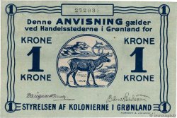 1 Krone GRÖNLAND  1913 P.13d fST