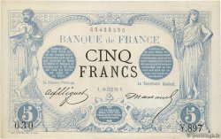 5 Francs NOIR FRANCE  1872 F.01.09