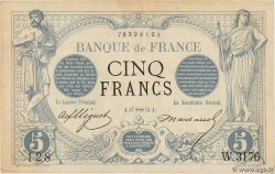 5 Francs NOIR FRANKREICH  1873 F.01.23