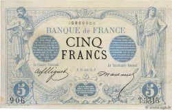 5 Francs NOIR FRANKREICH  1874 F.01.25