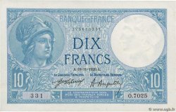 10 Francs MINERVE FRANKREICH  1920 F.06.04