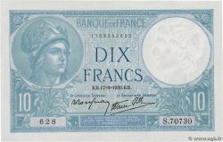 10 Francs MINERVE modifié FRANCE  1939 F.07.05 UNC