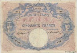 50 Francs BLEU ET ROSE FRANKREICH  1898 F.14.10 fSS
