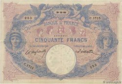 50 Francs BLEU ET ROSE FRANCIA  1899 F.14.11