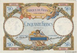 50 Francs LUC OLIVIER MERSON Spécimen FRANKREICH  1927 F.15.01S