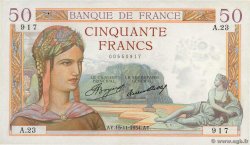 50 Francs CÉRÈS FRANKREICH  1934 F.17.01