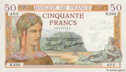 50 Francs CÉRÈS FRANKREICH  1935 F.17.03
