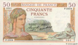 50 Francs CÉRÈS FRANKREICH  1935 F.17.14