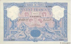 100 Francs BLEU ET ROSE FRANCE  1907 F.21.22 VF+