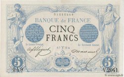 5 Francs NOIR FRANCE  1873 F.01.16 AU