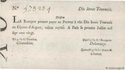 10 Livres Tournois typographié FRANCE  1720 Dor.22a SUP