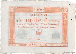 1000 Francs FRANCE  1795 Ass.50a XF - AU