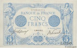 5 Francs BLEU FRANCIA  1916 F.02.45