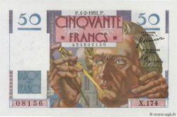 50 Francs LE VERRIER FRANKREICH  1951 F.20.17