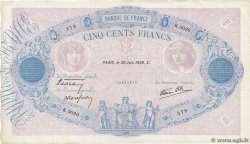 500 Francs BLEU ET ROSE modifié FRANKREICH  1938 F.31.17