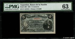 5 Centavos ARGENTINA  1891 P.209 UNC