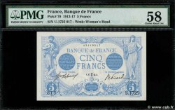 5 Francs BLEU FRANCIA  1913 F.02.14