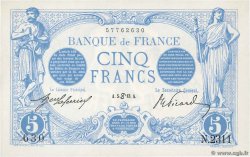 5 Francs BLEU FRANCIA  1913 F.02.18
