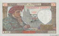 50 Francs JACQUES CŒUR FRANCE  1942 F.19.19 SPL